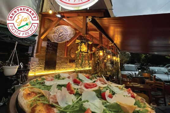 Restaurant EJA, Milaneze, Basilicio, Cacio e pepe, Quatro formagi, Aglio e olio, Amatrican, Diabola, Crema brule me kungull dimëror, Cheese cake, Tiramisu, book dinner Tirana authentic cuisine, prenotazione cena Tirana Albania